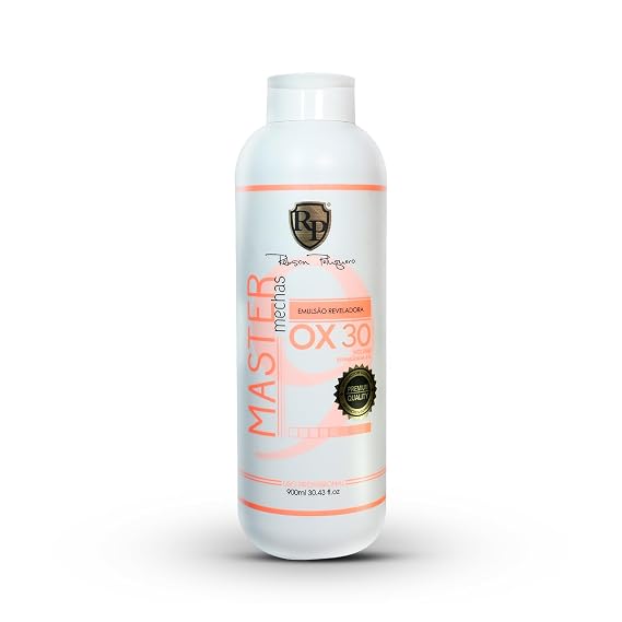 Robson Peluquero Master Mechas 30 Volume Hair Developer, 900mL | Strong & Stable Lift, Creamy & No-Drip Texture, For Darker Resistant Hair, Pairs With Any Bleach Powder, Brazilian Formula