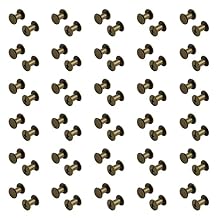INCREWAY 60 Sets Chicago Screws Assorted Kit, 5mm x 8mm Binding Screws Post Bronze Leather Rivets M5 Round Cross Head Stud Screw Posts for Scrapbook Photo Albums, DIY Bookbinding