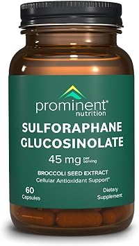 Prominent Nutrition Sulforaphane Glucosinolate Supplement, Cellular Antioxidant Support, 45 mg, 30 Day Supply - 1 Pack