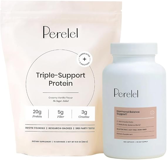Perelel Hormone Balance Support & Triple-Support Protein Bundle