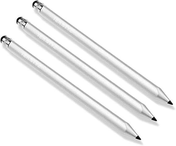 Pro Capacitive Resistive Stylus Universal 2 in 1 Compatible with BMW 2019 3 High Sensitivity & Precision Full Size 15 Pack! (Silver)