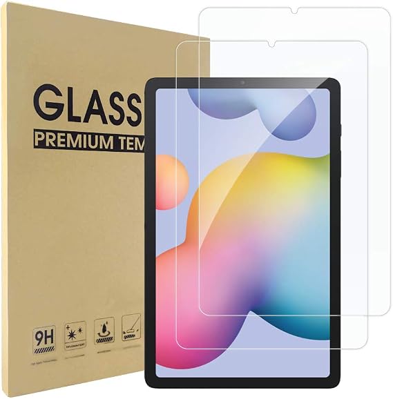 Simpeak 2-Pack Screen Protector Compatible with Samsung Galaxy Tab S6 Lite 10.4 2020&2022, Tempered Glass Screen Film Guard, Easy Installation [9H Hard] [Anti-Fingerprint] [Bubble Free]