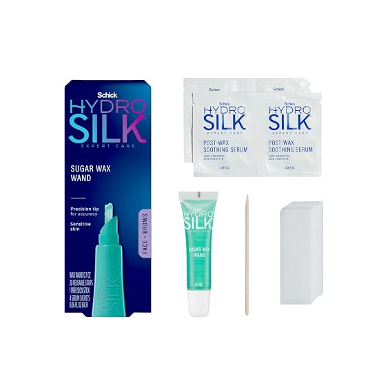 Schick Hydro Silk Sugar Wax Wand for Eyebrows & Lip, 0.7 oz