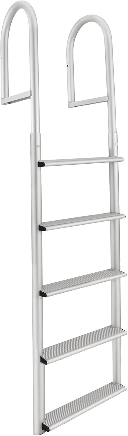RecPro Marine 4 Step Flip Up and Stationary Boat Dock Swim Ladder 20 Wide
