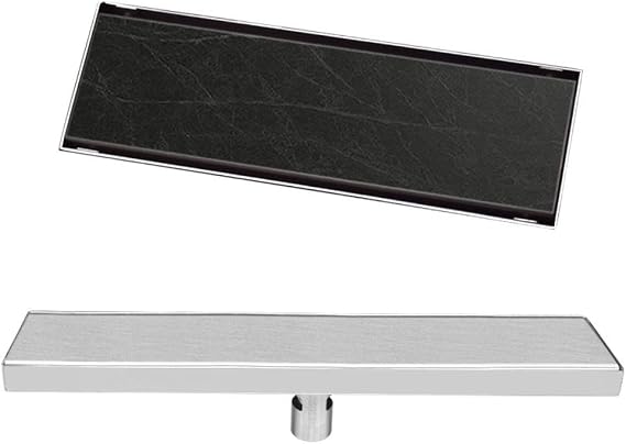 TKZC-24" linear shower sewer with removable pattern pulls rectangular sewer 304 stainless steel shower floor linear sewer hair strainer for shower 80