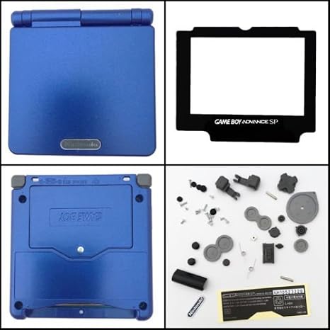 NEW Full Housing Shell Pack Case Cover With Buttons for GBA SP Gameboy Advance SP Blue