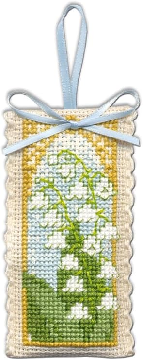 Lavender Sachet Counted Cross Stitch Kit - Lily of The Valley