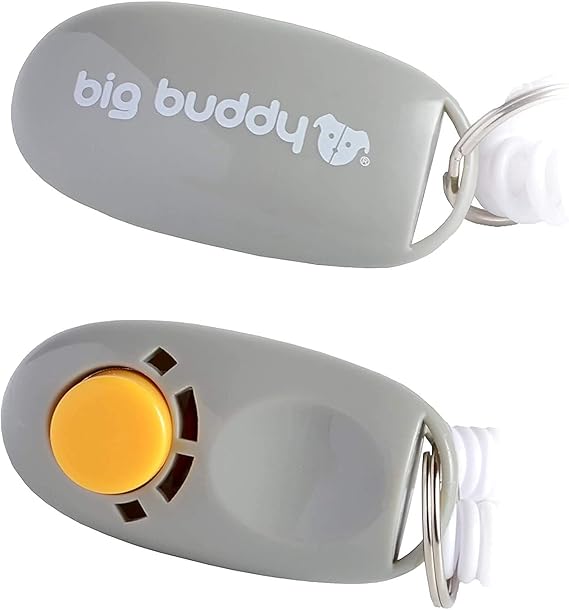 big buddy - Professional Behaviour Training Aid Clicker with Elasticated Wrist Strap - for Dogs, Puppies, Cats, Horses (Single Pack)