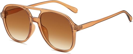 Retro Aviator Sunglasses for Women Men Classic 70s Vintage Trendy Square Aviators Sun Glasses