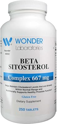 Wonder Labs Beta Sitosterol Complex 667mg, Helps Maintain Healthy Cholesterol Levels and Healthy Prostate - 250 Tablets