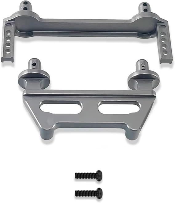 RC Car Parts Compatible With MJX For Hyper Go 1/16 16208 16209 H16 H16BM RC Car Metal Upgrade Parts F/R Body Pillars(Gray)