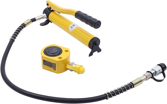 20T Hydraulic Jack Portable Manual Hydraulic Pump Hydraulic Cylinder Jack Sets Single Acting Lifting Cylinders with Multi-Section Hydraulic Jack for Machinery Shipbuilding