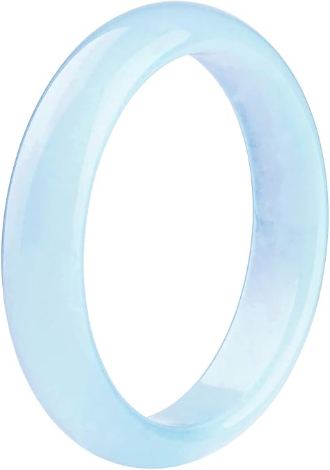 Blue Jade Bangle Bracelet for Women, Natural Chinese Style Jewelry Gift for Wife