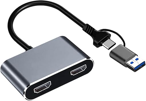 USB3.0Type-C to dual 1080P HD converter notebook to dual port HDTV same screen display extension