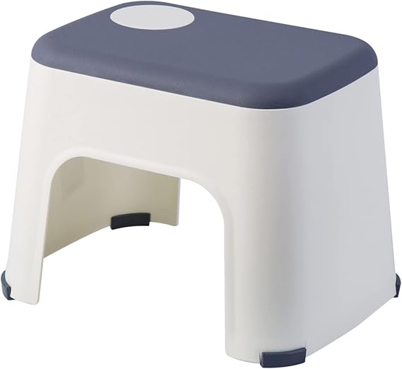 Stool Plastic Household Living Room Bathroom Square Stool Bench High Stool Foot Cushion Chair Stool(E,32.7-23.8-17.5cm)