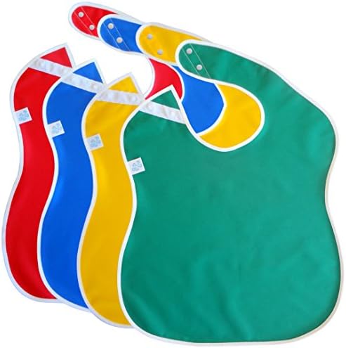 Large Waterproof Baby Bibs for 1-4 years old Lightweight, Soft & Durable Bibs for Girls and Boys