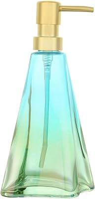 Soap Dispenser with Pump, Refillable Liquid Hand Soap Dish Soap Dispensers for Bathroom Counter, Kitchen Sink Bluegreen