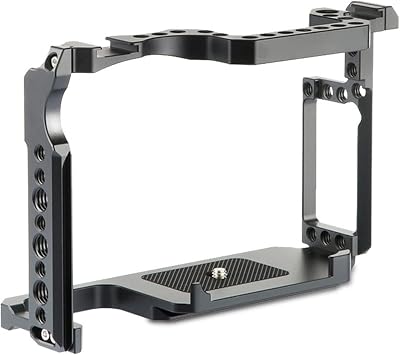 5DIV Camera Cage for Canon EOS 5D Mark II III IV 7D Mark I 6D Mark II DSLR Camera Case with Dual Integrated Cold Shoe Mount for Canon EOS 5D4 5D3 5D2 7D1 6D2 Camera Accessory Video Vlog Rig