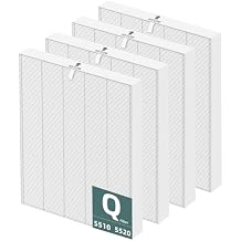5510 5520 HEPA Replacement Filter Q for Winix 5510 5520 Plasmawave Air Purifier,High-Efficiency H13 True HEPA Filter,# 1712-0123-00,4 Pack