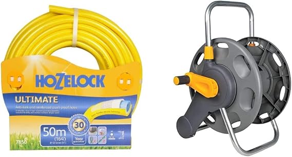 Hozelock Ultimate Hose, 50 m & 60m 2 in 1 Empty Hose Reel