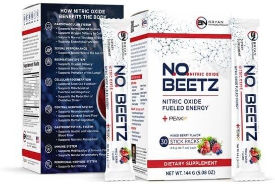 N.O. Beetz Nitric Oxide Boost Supplement, 30 Servings
