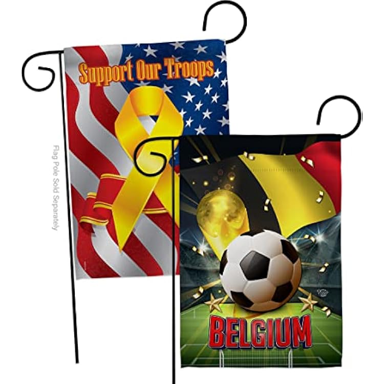 FIFA World Cup Belgium Banner Wall Art Flag Room Decorations Indoor Outdoor Tapestry Yard Signs Team Qatar Trophy Soccer Game Football Gifts, Support Troops Pack
