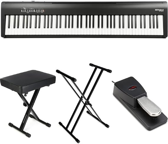 Roland FP-30X Digital Piano with Speakers Essentials Bundle - Black