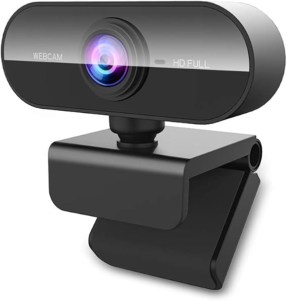 FWV Webcam with Microphone&1080P HD Web Cam,Stand for PC/MAC/Laptop/Desktop, Wide Angle Web Cameras for YouTube,Skype,Zoom,Xbox One,Video Calling,Studying and PS4