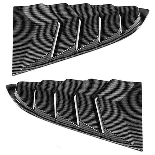 Car Rear Triangular Window, Carbon Fiber Look Window Louvers, Compatible for Toyota BRZ GT86 2012-2018Matte Black,Window LouversGloss Black