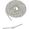 Specialist ID 5 Pack - Anti Corrosion Nickel Plated Beaded Neck Chain ID Badge Holders - 36 Inch Long Adjustable Length Steel Necklace Lanyard - Great for Police Badges and Military Dog Tags
