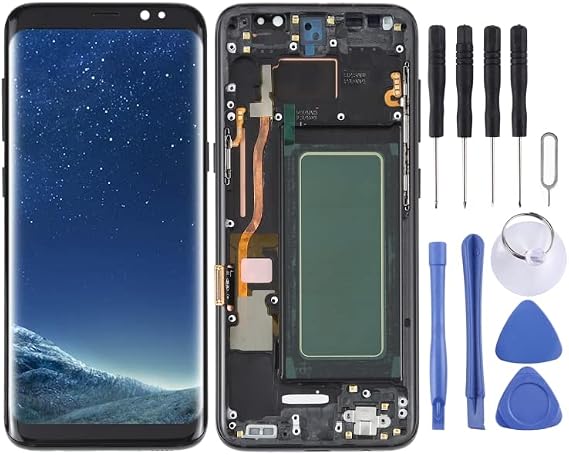 OLED LCD Screen for Galaxy S8 SM-G950 Digitizer Full Assembly with Frame