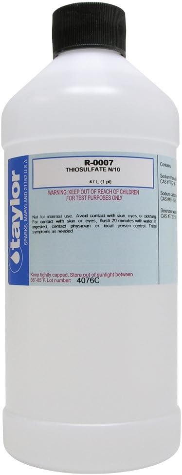 Taylor Reagent Replacement Refills, Thiosulfate #7/16 oz. / R-0007-E