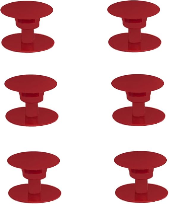 6 Sets Replacement Rivets Button Strap Compatible for Clog Shoe Strap 16mm Size Rivets Repair (Red)