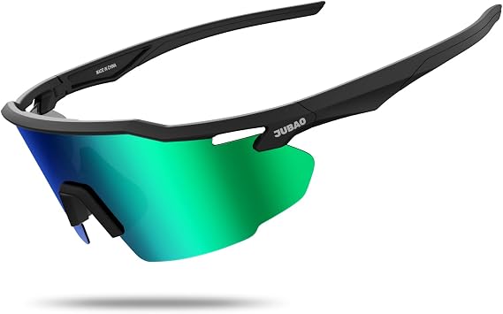 JUBAO Polarized Cycling Glasses for Men Women UV400 Protection Sun Glasses for Cycling Running Fishing Baseball Golf