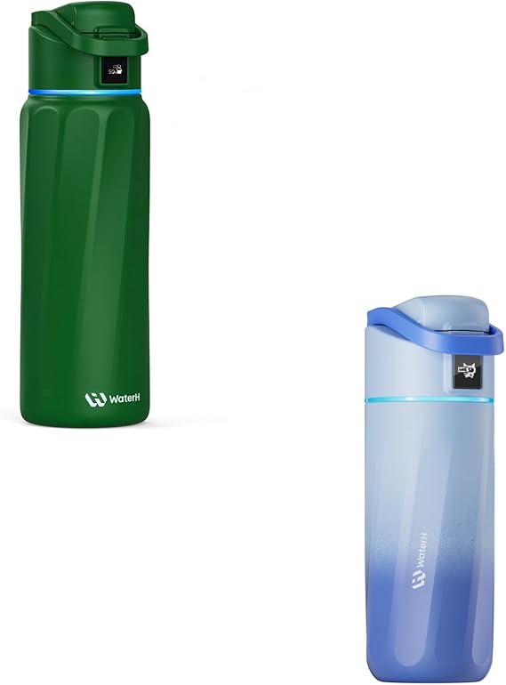 WATERH Boost 32 oz Bottle Green + Boost 16 oz Bottle Blue Bundle