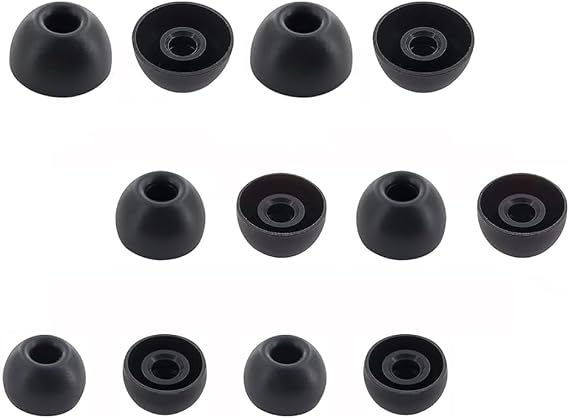 6 Pairs Replacement Earbuds Tips Silicone Eartips Compatible with Beat Studio Buds + / Ear Buds EarTips, S/M/L 3 Size, Black (Boxed) 713b6p