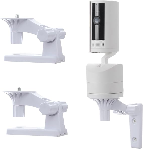 Wall Mount Only Compatible with Ring Pan-Tilt Indoor Cam (2024 Release)Not Compatible with Other Ring Camera Models,2 Pack Adjustable Angles Bracket, Replacement for The Fixed Original Stand