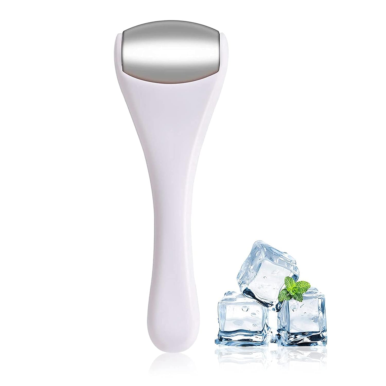 Mini Eye Ice Roller for Eye Puffiness, Eye Massager, Stainless Steel Eye Ice Rollers for Women Eye Massaging, Tighten Pores, Under-eye Relief, Reduce Wrinkle Puffy Eyes Dark Circles - Finger Size