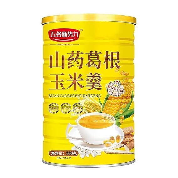 21Oz Corn Soup Powder Chinese Can, Yam and Pueraria Corn Powder. | Ready-To-Eat Breakfast Porridge Chinese Food, 600g.