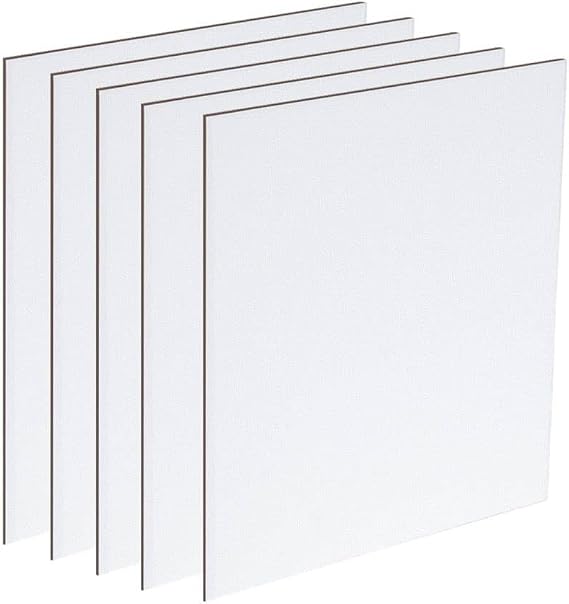 SoHo Urban Artist Canvas Texture Painting Boards - 2.3mm Stock Textured Canvas Boards for Painting, Practice, Students, Bulk, All Media, More! - [Pack of 5-6x9]