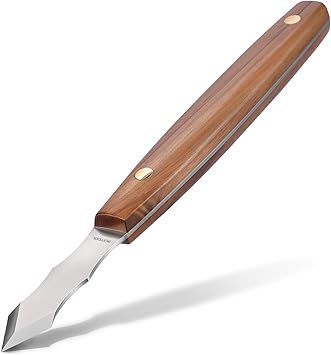 RUITOOL Marking Knife, LongNeck Thin Blade Scribing Tool with Dual Grooves for Woodworking High Carbon Steel Double Beveled Blade 2.6" for Precision Wood Carving & Left/Right Hand Use