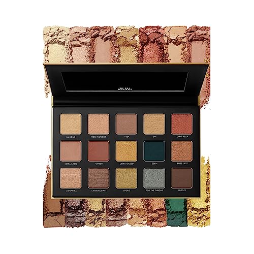 Milani Gilded Gold Hyper Pigmented Eyeshadow Palette - 15 Glamorous Eyeshadow Colors Including Metallic, Mattes, Duo-Chromes and Golds