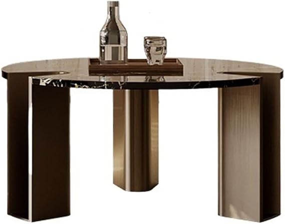 Modern Center Table Coffee Table Villa Luxury Light Luxury Modern Metal Round Small Apartment Coffee Table Coffee End Table