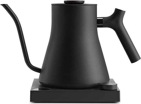 Fellow Stagg EKG Pro Electric Gooseneck Kettle, 0.9L, 304 Stainless Steel | Variable Temperature Control for Pour-Over Coffee and Tea, Quick Heating, Brew Timer, Scheduling, WiFi Updates, Matte Black
