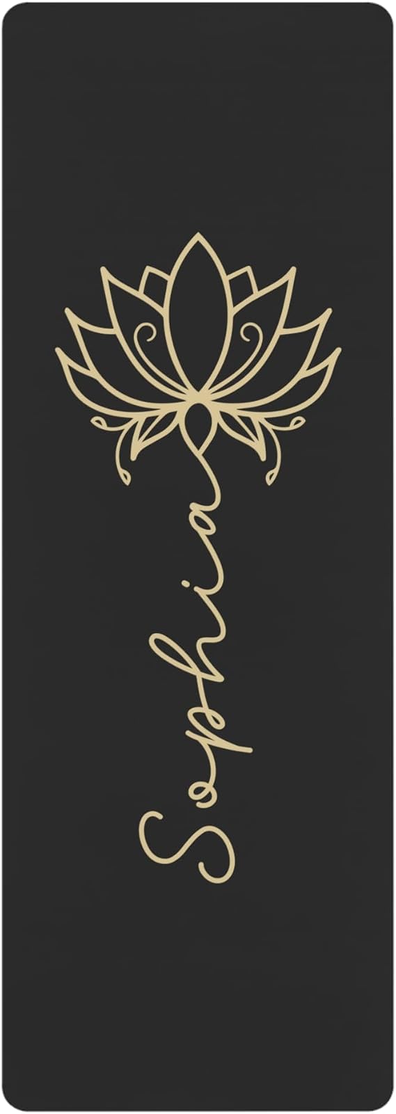 Personalized Lotus Custom 3mm Non Slip Yoga Mat with Strap, Microfiber Suede Top Meditation Exercise Mat for Yoga, Pilates & Home Workout