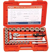 Genius Tools 26Piece 1/2" Dr. Metric Hand Socket Set EU-426M