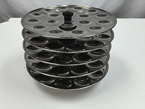 East West USA Store Stainless Steel Mini Idli 5 Plates with stand