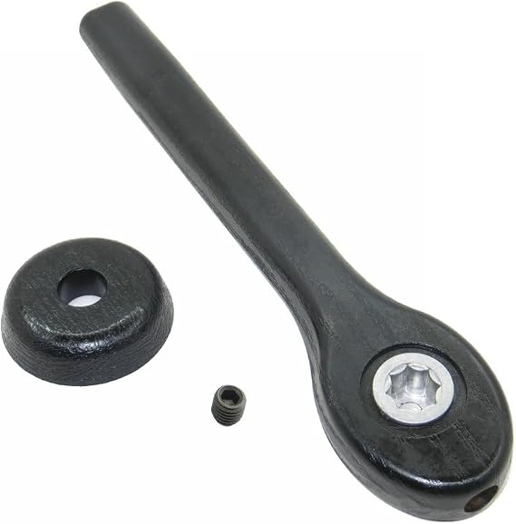 Lever Style Recliner Handle Star Hole Fits Lazy Boy Footrest Handle Release Right/Left Hand Side,11in Long with Set Screws and Escutcheon,Black