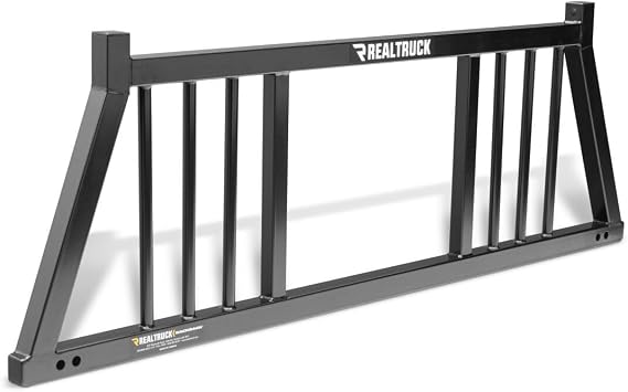 RealTruck BACKRACK Three Round Rack Frame Only | Black, No Drill | 149TR | Fits 2019-2025 Chevrolet/GMC Silverado/Sierra 1500; 2008-2019 & 2022-2025 Toyota Tundra; 2004-2025 Ford F-150 & Others