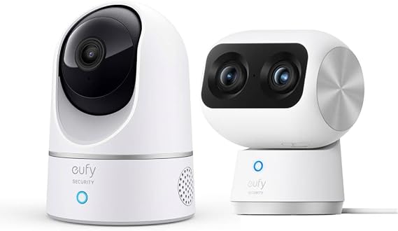 eufy Security Indoor Cam E220, Pan & Tilt Indoor Cam S350, Dual Cameras, 4K UHD Resolution Security Camera with 8 Zoom and 360 PTZ